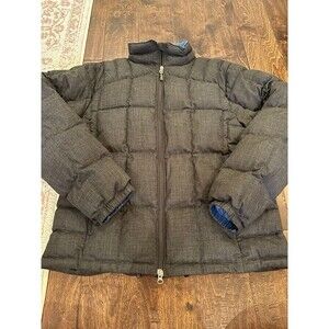 Ibex Wool Goose Down Insulated Puffer Grey size Large Outdoors Hiking Winter